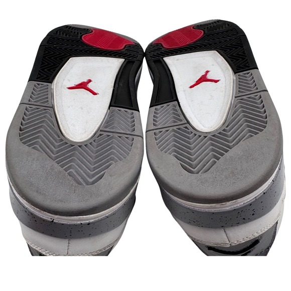 Air Jordan 4 Shoes Sneakers Retro GS Boys Size 6.5Y White Cement Grey 408452-103 - Picture 10 of 14